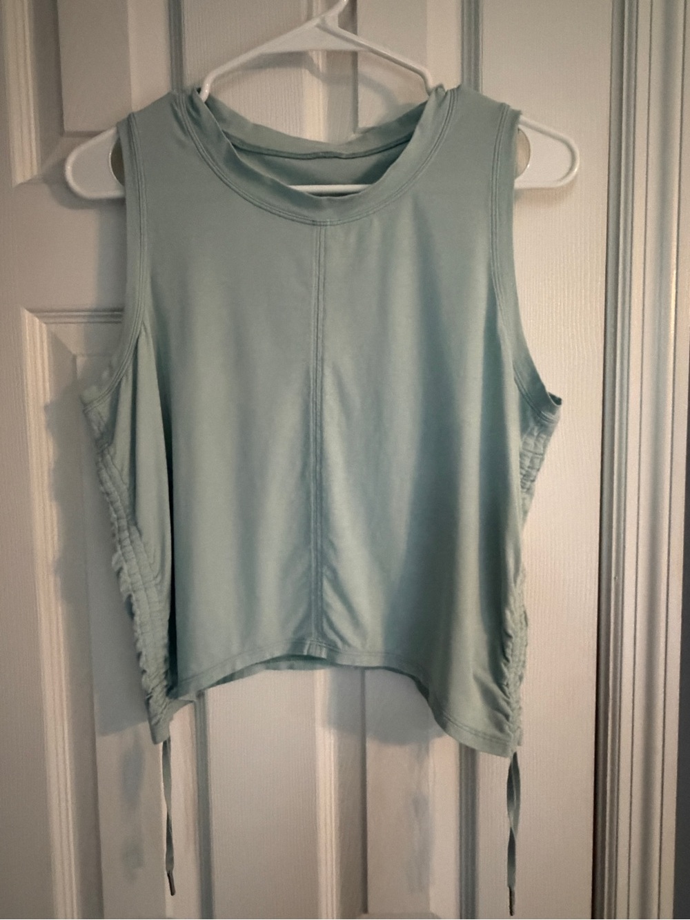 Lululemon Cropped Side-Ruched Drawstring Tank – Mint/Sage – Fits approx. 6/8